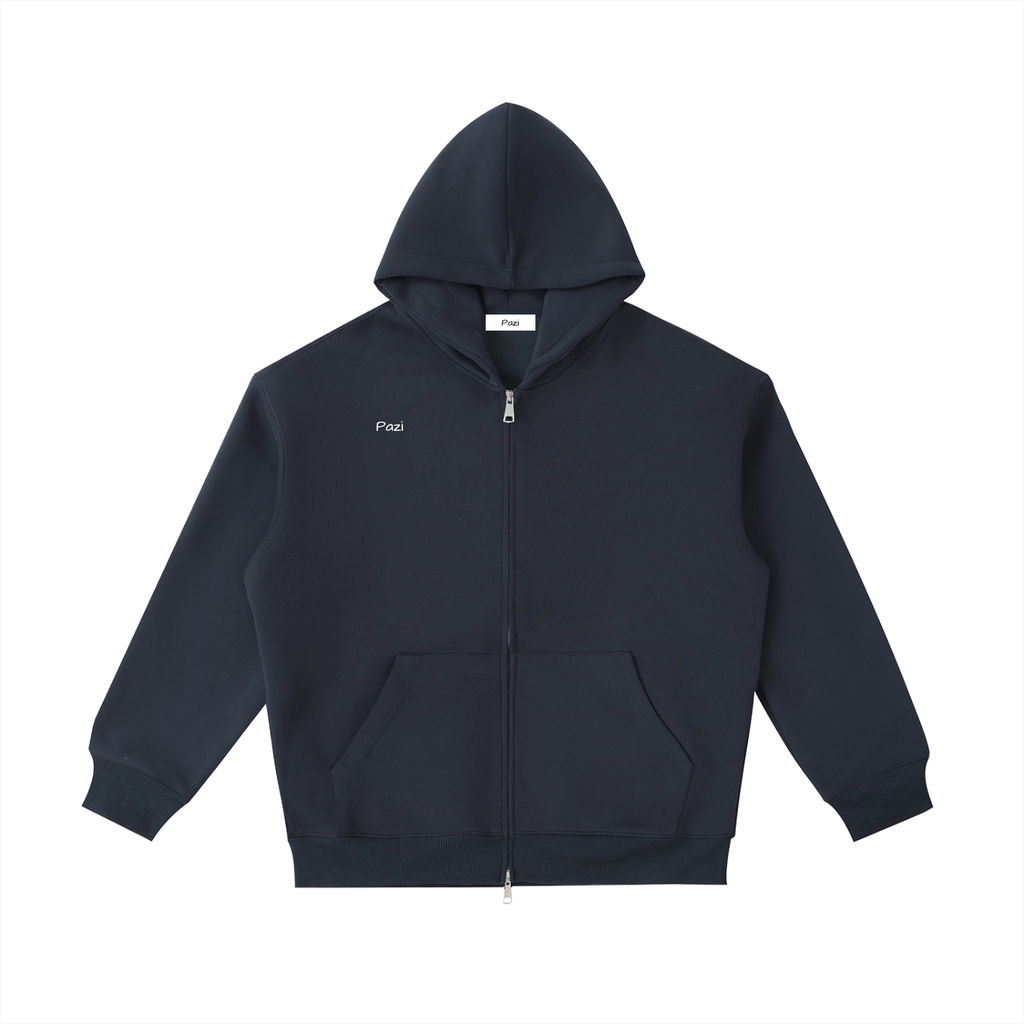 Heavyweight Zip-Up Hoodie - Cow Design