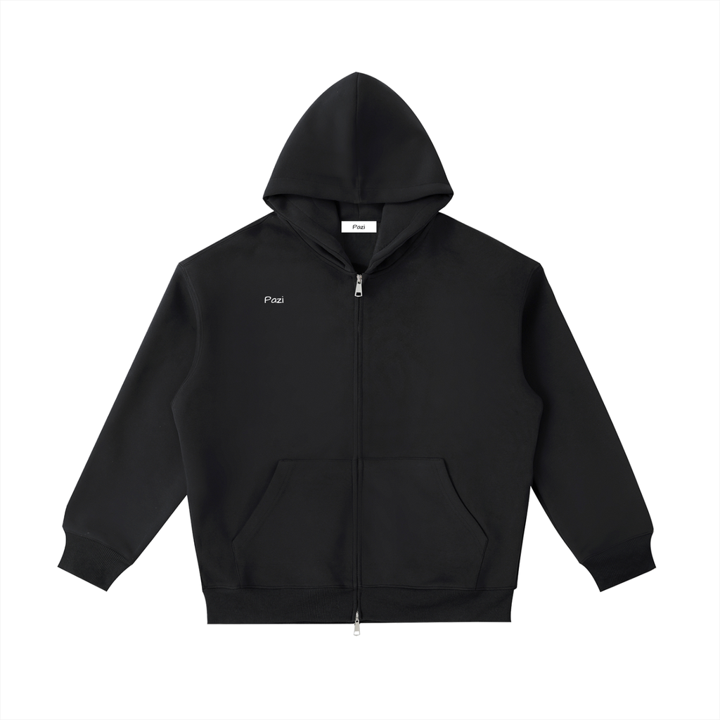 Heavyweight Zip-Up Hoodie - Cow Design