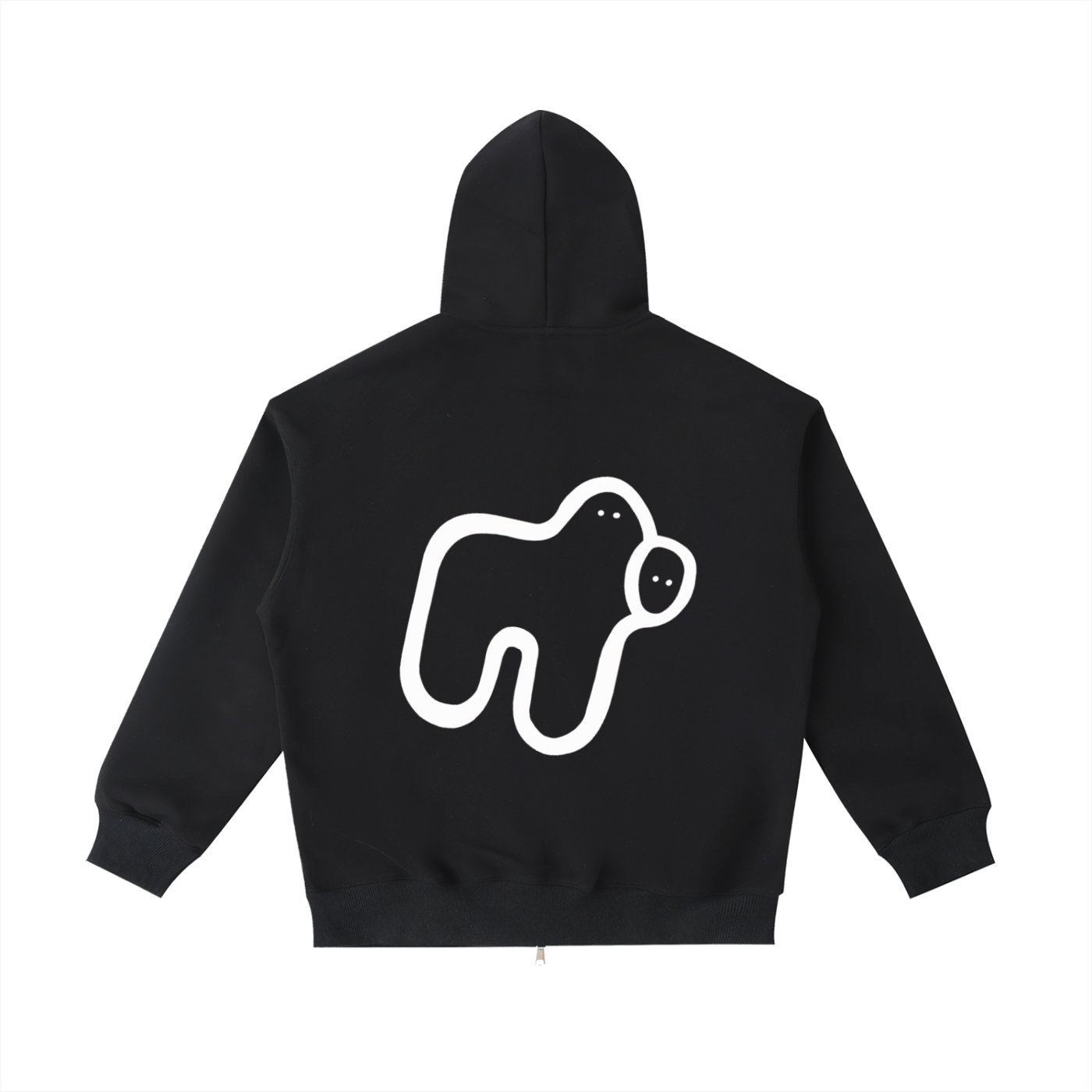 Heavyweight Zip-Up Hoodie - Cow Design