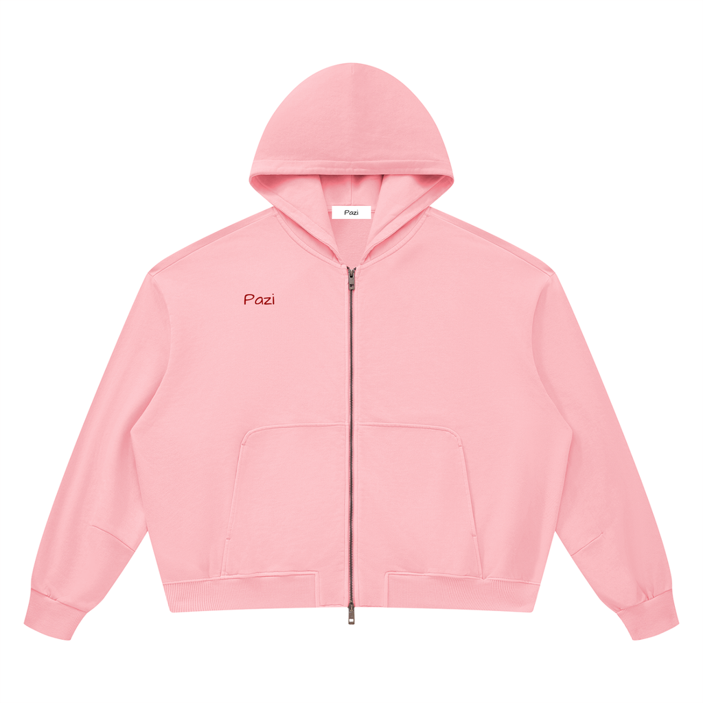 Boxy Double Zip Hoodie
