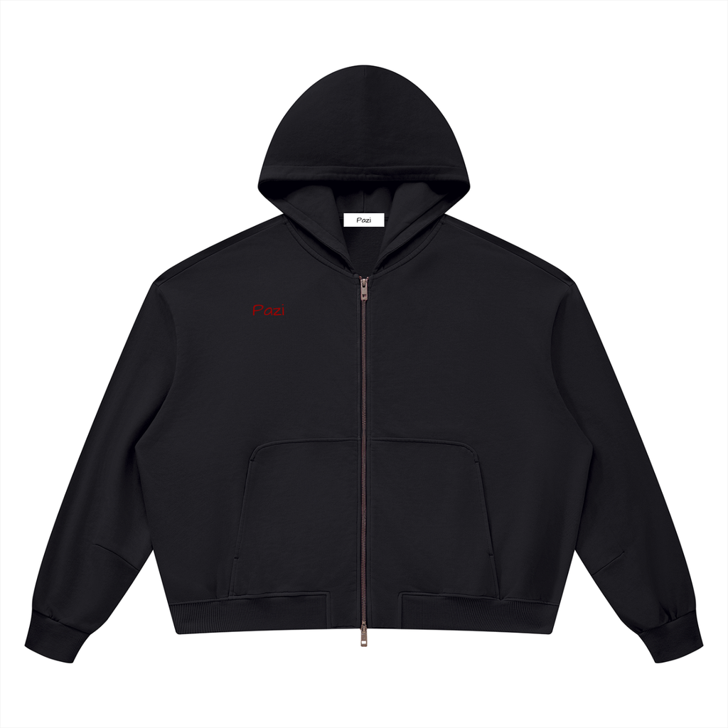 Boxy Double Zip Hoodie