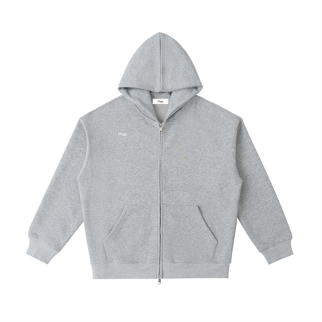 Heavyweight Zip-Up Hoodie - Cow Design