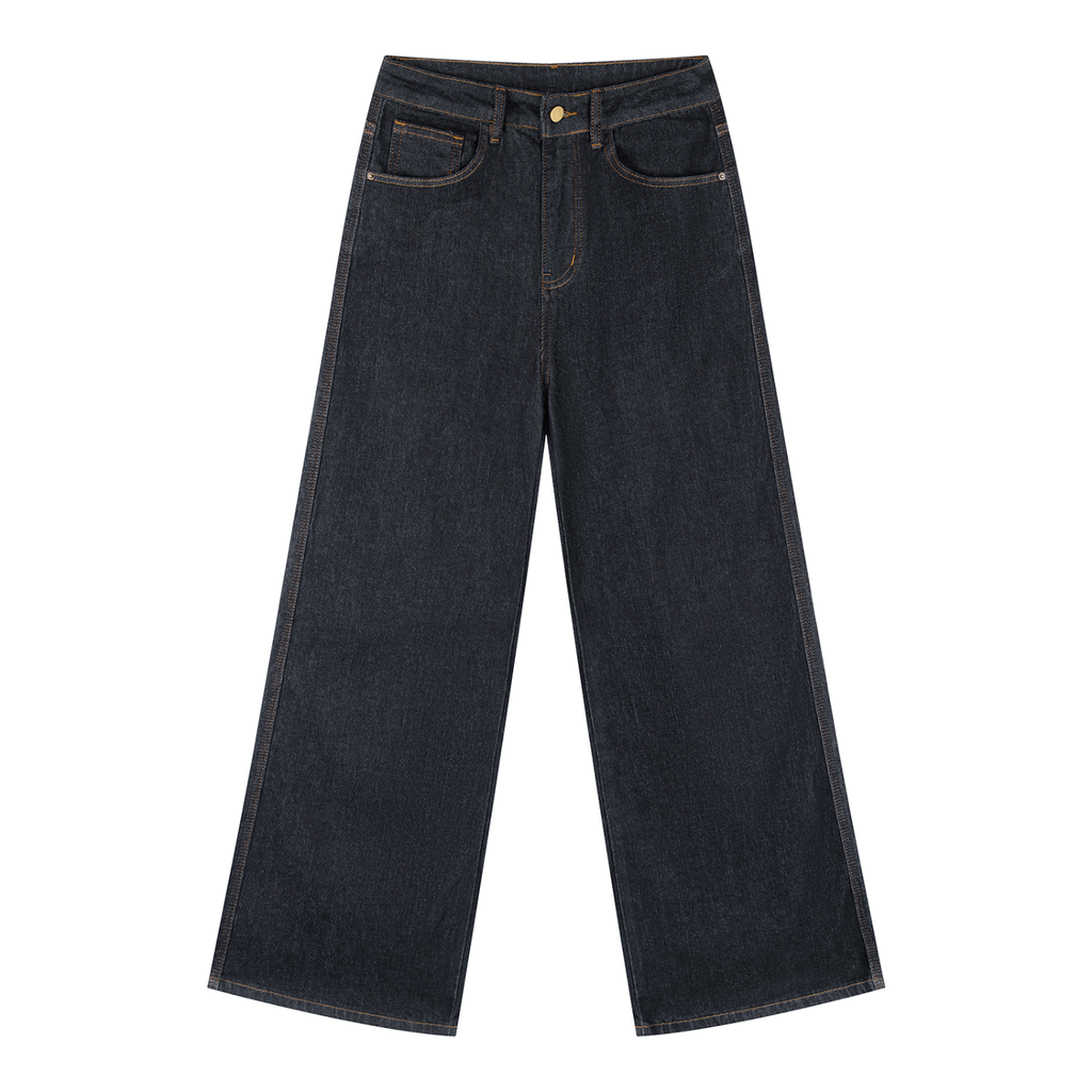 Women's Straight-Leg Denim Jeans - Cow Design