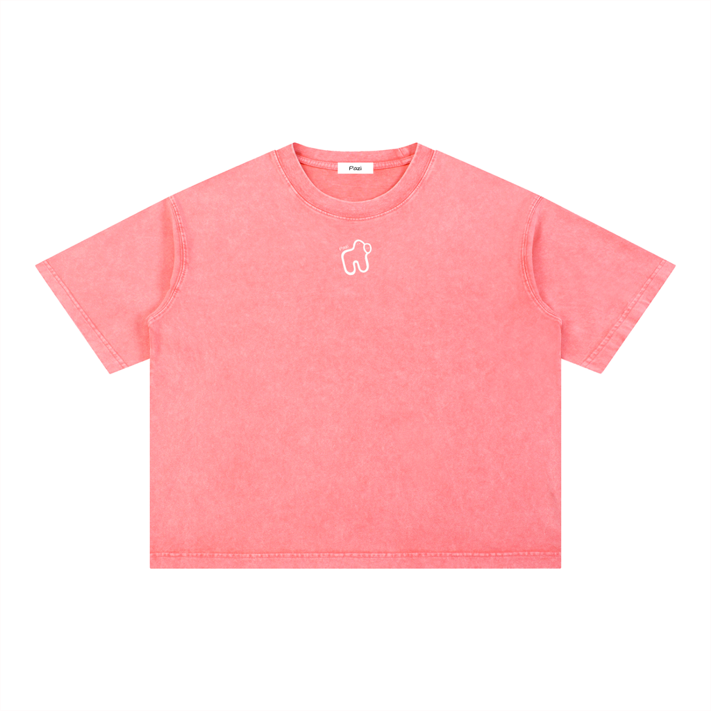 Mineral Wash Boxy Cotton T-Shirt