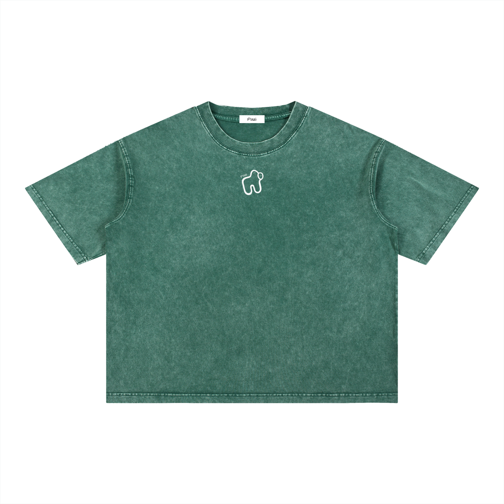Mineral Wash Boxy Cotton T-Shirt
