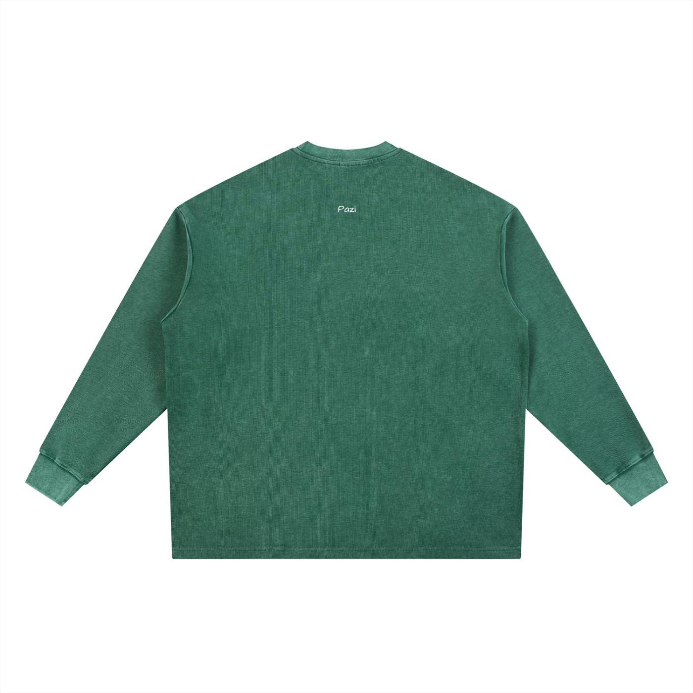 Washed Waffle Oversized Long Sleeve