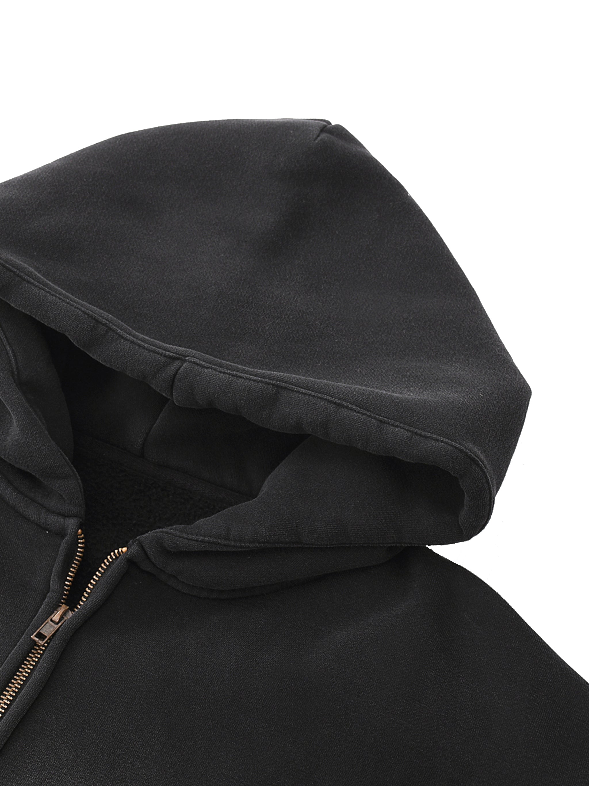 Boxy Fleece Double-Zip Hoodie