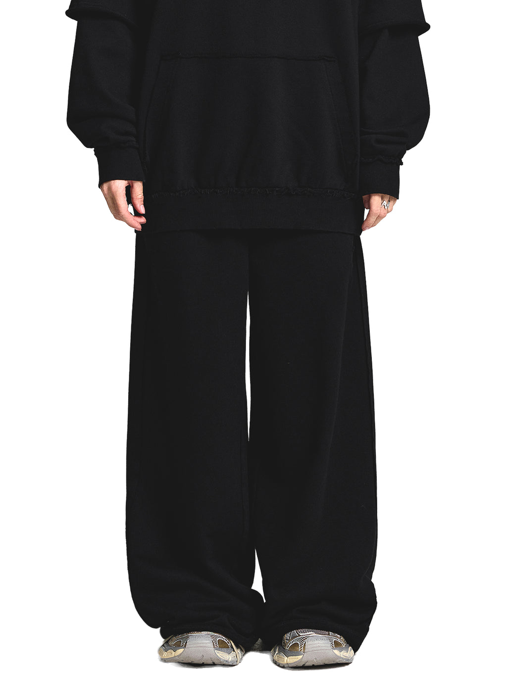 Washed Raw Edge Sweatpants