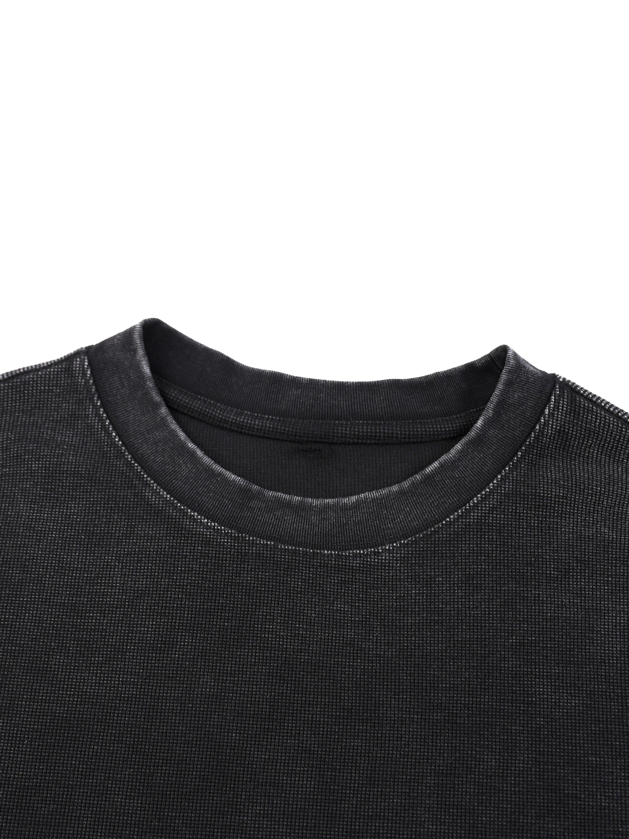 Washed Waffle Oversized Long Sleeve