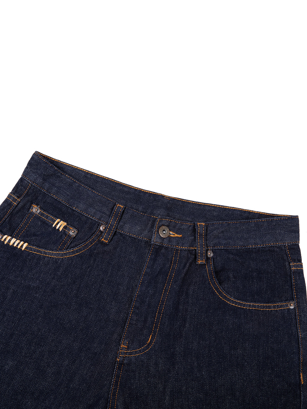 Men's Heavyweight Straight Leg Denim Jeans - Cow Design